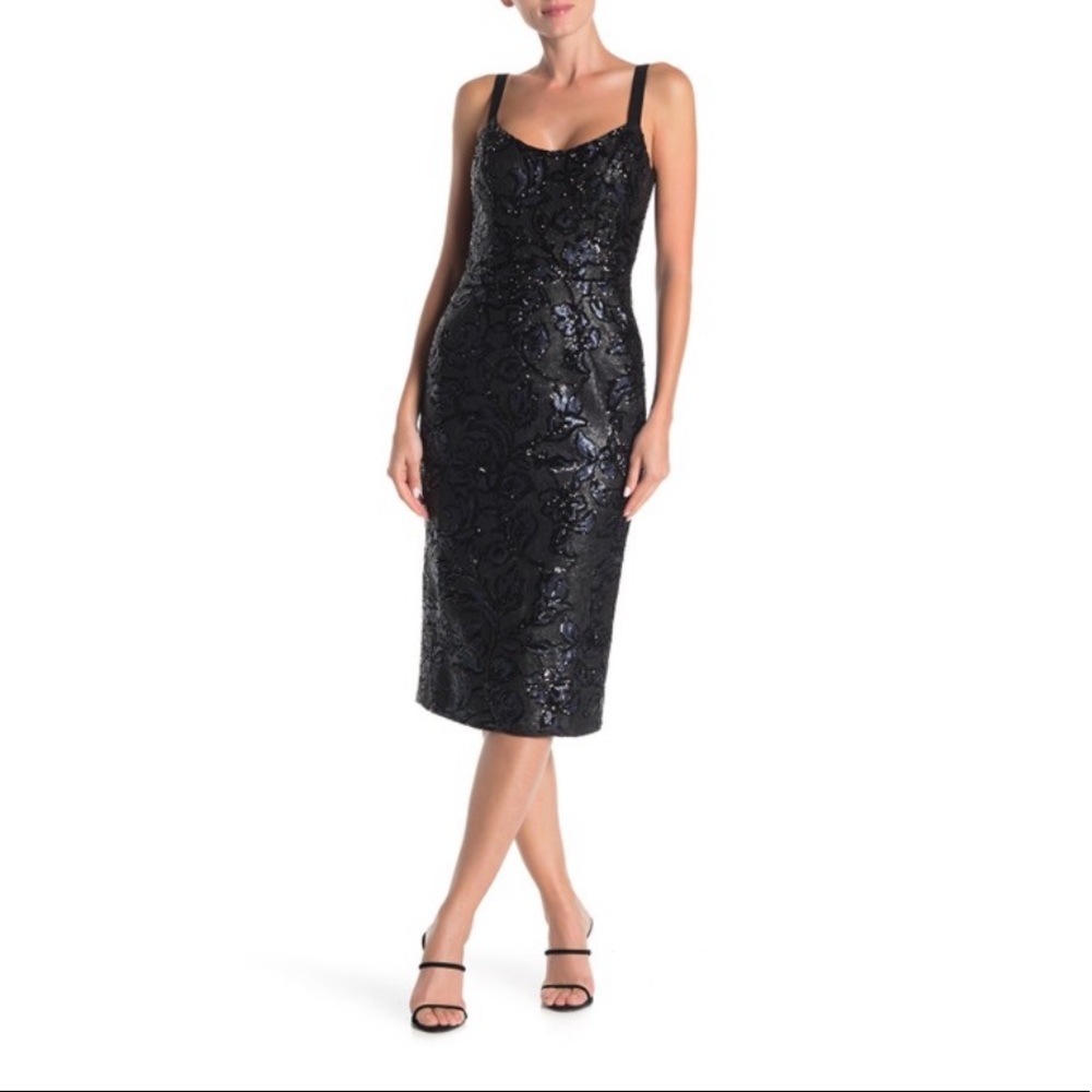 NWOT Dress the Population Beverly Sequin Dress